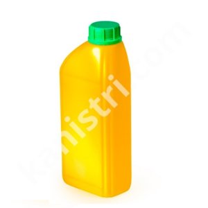 Бутылка 1 л скошенная желтая